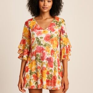 Calvin Klein Multicolor Floral Dress